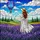 Young Woman Lavender Field Hot Air Balloon Glowing Stained Glass Art Countryside Scene Stained Glass Suncatcher - 5