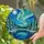 Stained Glass Northern Lights Winter Night Frozen Lake Evergreen Forest Full Moon Artwork Stained Glass Suncatcher - 2