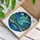 Stained Glass Northern Lights Winter Night Frozen Lake Evergreen Forest Full Moon Artwork Stained Glass Suncatcher - 3