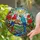 Macaw Tropical Birds Tiffany Style Stained Glass - Radiant Sun River Hills Landscape Stained Glass Suncatcher - 2