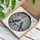 Blue Jays Stained Glass Tiffany Style Flowering Branches Pink Blossoms Mosaic Background Stained Glass Suncatcher - 3
