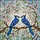 Blue Jays Stained Glass Tiffany Style Flowering Branches Pink Blossoms Mosaic Background Stained Glass Suncatcher - 5