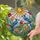 Interacting Blue Jays Tulips Tiffany Style Stained Glass Sun Sky Mosaic Art Decor Stained Glass Suncatcher - 2