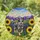 Joyful Blue Heeler Dog Running Sunflowers Lavender Mountains Stained Glass Art Stained Glass Suncatcher - 1