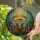 Golden Orange Purple Teal Red Polka Dot Mushroom Forest Floor Stained Glass Art Stained Glass Suncatcher - 2