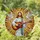 Jesus Christ Playing Guitar Stained Glass Doves Sunburst Radiant Christian Home Decor Stained Glass Suncatcher - 1