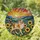 Tiffany Stained Glass Calico Cat Sunflowers Lavender Sunset Mountain Art - Cat Lover Gift Stained Glass Suncatcher - 1