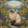Himalayan Cat Sunflowers Lupines Wildflowers Mountain Tiffany Stained Glass Art Stained Glass Suncatcher - 5