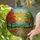 Winding Cobblestone Road Radiant Sun Autumn Mountains Stained Glass Style Vibrant Jewel Tones Stained Glass Suncatcher - 2