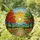 Winding Cobblestone Road Radiant Sun Autumn Mountains Stained Glass Style Vibrant Jewel Tones Stained Glass Suncatcher - 1