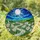 Stained Glass Tiffany Lilies Full Moon Golden Stars Deep Blue Sky Nocturnal Landscape Stained Glass Suncatcher - 1