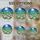 Stained Glass Tiffany Lilies Full Moon Golden Stars Deep Blue Sky Nocturnal Landscape Stained Glass Suncatcher - 4