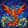 Phoenix Majestic Wings Stained Glass Cosmic Night Sky - Tiffany Blooming Flowers Decor Stained Glass Suncatcher - 5