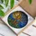 Stained Glass Gnarled Trees Golden Sun Mosaic Sky Flowers - Nature Home Decor Gift Stained Glass Suncatcher - 3
