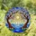 Gnarled Trees Pink Blossoms Radiant Sun Water Waves Tiffany Stained Glass Art Mosaic Stained Glass Suncatcher - 1