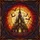 Highly Detailed Ornate Gothic Castle Moon Bats Stained Glass - Dramatic Swirling Sunset Art Stained Glass Suncatcher - 5