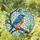 Vibrant Blue Songbird Stained Glass Mosaic Art - Tiffany Style Nature Bluebird & Leaves Stained Glass Suncatcher - 1