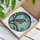 Vibrant Blue Songbird Stained Glass Mosaic Art - Tiffany Style Nature Bluebird & Leaves Stained Glass Suncatcher - 3