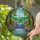Stained Glass Cascading Waterfall Forest Mountain Scene - Tiffany Style Nature Jewel Tones Stained Glass Suncatcher - 2
