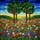 Wildflower Meadow Poppies Cosmos Daisies Stained Glass Trees Rolling Hills Mosaic Sky Stained Glass Suncatcher - 5