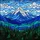 Majestic Snow-Capped Mountain Tiffany Stained Glass Landscape Forest Sky Cloud View Stained Glass Suncatcher - 5