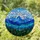 Majestic Snow-Capped Mountain Tiffany Stained Glass Landscape Forest Sky Cloud View Stained Glass Suncatcher - 1