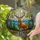 Majestic Stag Tiffany Stained Glass Art - Forest Wildflower Mountain View Decor Stained Glass Suncatcher - 2