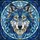 Wolf Head Portrait Stained Glass - Intense Gaze Tiffany Jewel Tone Abstract Fur Stained Glass Suncatcher - 5