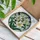 Three White Lilies Stained Glass Art - Tiffany Inspired Daffodil Yellow Green Mosaic for Home Decor Stained Glass Suncatcher - 3