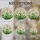 Three Daisy Flowers Stained Glass Mosaic Tiffany Style - White Yellow Bloom Green Leaves Stained Glass Suncatcher - 4