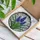Tiffany Stained Glass Grape Hyacinth Flowers - Intricate Blue Bell Florets & Green Leaves Stained Glass Suncatcher - 3