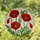 Red Poppy Flowers Stained Glass Tiffany Art with Green Leaves Buds & Cream Yellow Mosaic Stained Glass Suncatcher - 1
