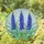 Blue Lupine Flowers Stained Glass Mosaic Art - Translucent Tiffany Style Decor Gift Stained Glass Suncatcher - 1