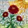 Vibrant Stained Glass Zinnia Flowers - Tiffany Style Sun Rays Sky & Leafy Greens Art Stained Glass Suncatcher - 5