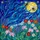 Radiant Yellow Moon Bumblebee Lavender Daisy Wildflower Starry Night Tiffany Glass Art Stained Glass Suncatcher - 5