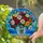 Full Bloom Rose Bouquet Stained Glass Tiffany Style - Jewel Tone Vase Blue Waves Art Stained Glass Suncatcher - 2
