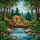 Raccoon Baby Forest Waterfall Tiffany Stained Glass Art - Nature Wildlife Home Decor Stained Glass Suncatcher - 5
