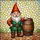 Cheerful Garden Gnome Stained Glass Design - Rustic Barrel & Intricate Mosaic Path Stained Glass Suncatcher - 5