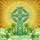 Ornate Detailed Celtic Cross Green Vines Knotwork Stained Glass Four Leaf Clover Sunrays Stained Glass Suncatcher - 5