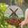 Traditional Dutch Windmill Tulip Field Stained Glass Art - Rolling Green Hills Decor Gift Stained Glass Suncatcher - 2