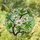 White-Green Flowers Emerald Leaves Deep Brown Branches Tiffany Stained Glass Aqua Mosaic Stained Glass Suncatcher - 1