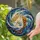Celestial Lovers Kissing Crescent Moon - Intricate Jewel Tone Stained Glass Tiffany Art Stained Glass Suncatcher - 2