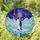 Emperor Penguin Stained Glass Tiffany Art - Celestial Ice Mountain Jewel Tone Night Sky Stained Glass Suncatcher - 1