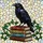 Black Raven Antique Books Tiffany Stained Glass Mosaic Window Art Decor for Home Gift Stained Glass Suncatcher - 5