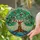 Tree of Life Stained Glass Tiffany Style Heart Fruits Intricate Mosaic Window Art Stained Glass Suncatcher - 2