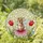 Brown Mouse Crown Fairy Wings, Pink Coneflower & Red Tulips Stained Glass Art Gift Stained Glass Suncatcher - 1