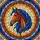 Stained Glass Chestnut Horse Head Tiffany Style - Blue Mane Jewel Tone Mosaic Pattern Art Stained Glass Suncatcher - 5