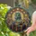 Majestic Blue-Green Dragon Eating Ramen Noodles Stained Glass Art Tiffany Style Intricate Mandala Stained Glass Suncatcher - 2