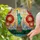 Tiffany Style Statue of Liberty Fireworks Cityscape - American Pride Art Decor Stained Glass Suncatcher - 2