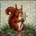 Tiffany Style Stained Glass Squirrel Holding Star - Nature Wildlife Present Home Decor Stained Glass Suncatcher - 5